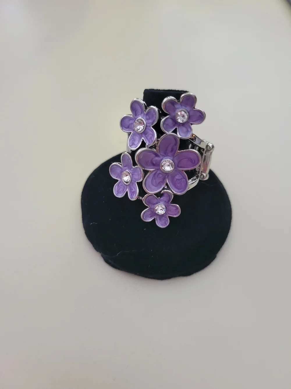 Paparazzi Purple Floral Cluster Ring